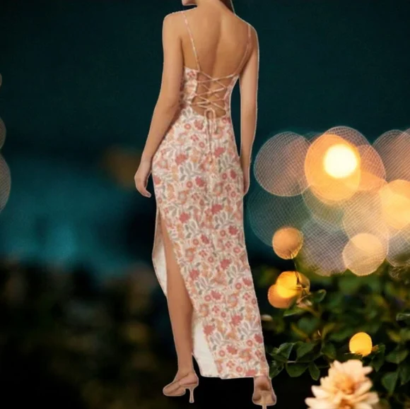 Rumer The Label Solandis Floral PrintMaxi Dress